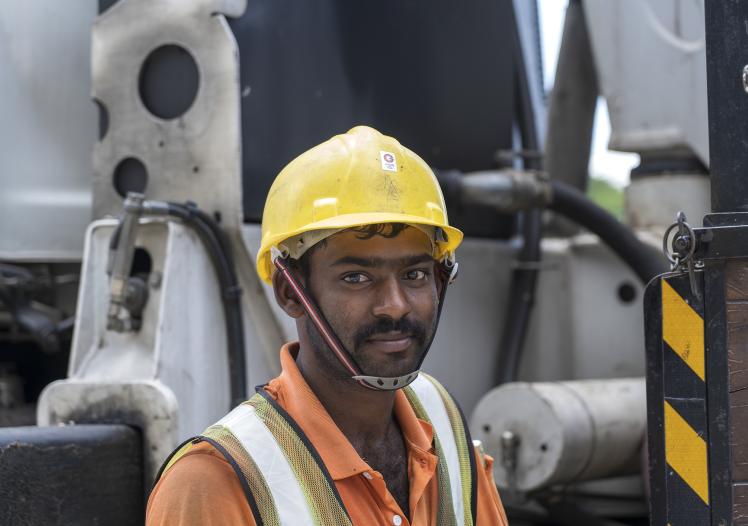 Migrant construction worker