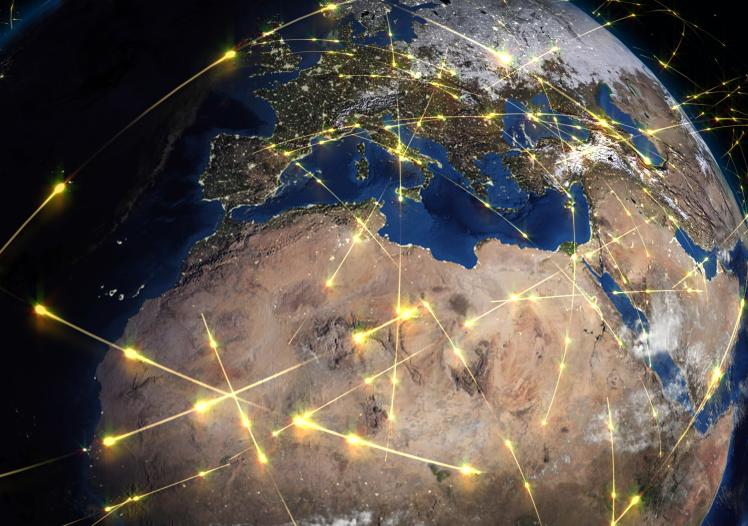 Connected world concept