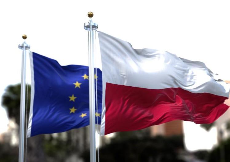 EU and Polish flags