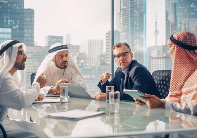 Team meeting in Saudi Arabia