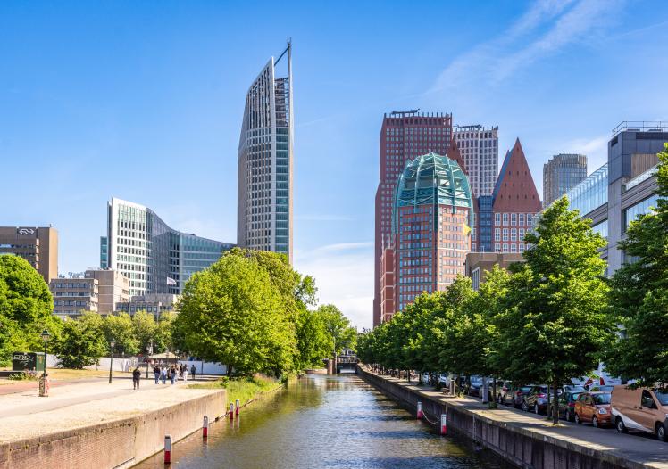 skyscrapers in The Hague, Netherlands