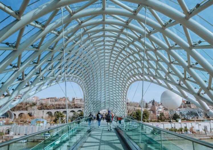 Bridge of Peace in Tbilisi, Georgia