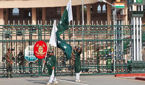 Wagah Border close Lahore, Punjab province, Pakistan