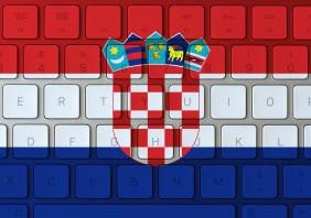 Croatian flag on keyboard