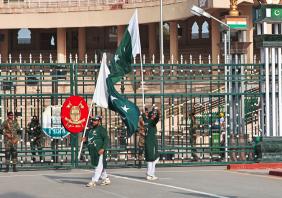Wagah Border close Lahore, Punjab province, Pakistan