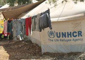UN refugee tent
