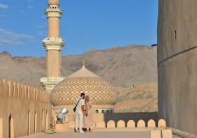 People walking in the old town of Nizwa, Sultanate of Oman