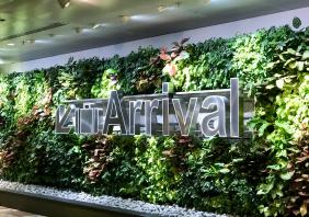 Arrival Sign and Green Wall at Singapore Changi Airport