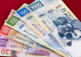 Mexican banknotes of different denominations