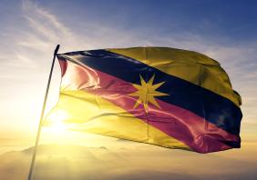 Sarawak state of Malaysia flag