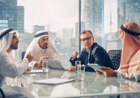 Team meeting in Saudi Arabia