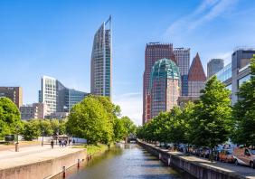 skyscrapers in The Hague, Netherlands