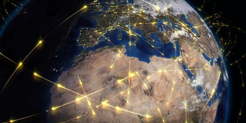 Connected world concept