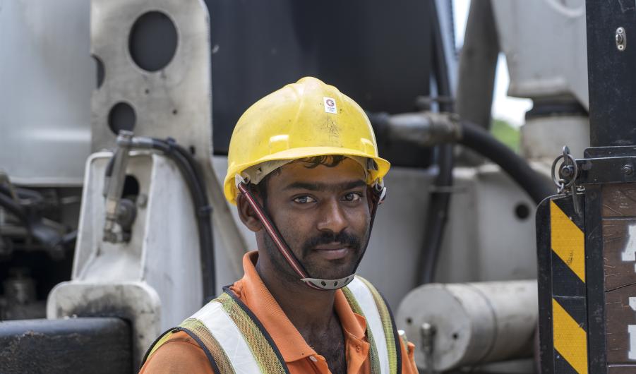 Migrant construction worker