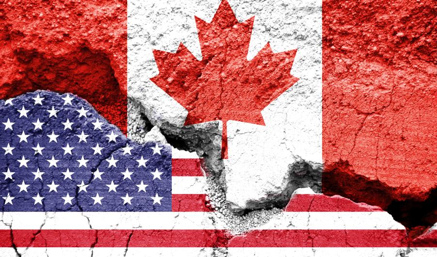 US-Canada-relations concept