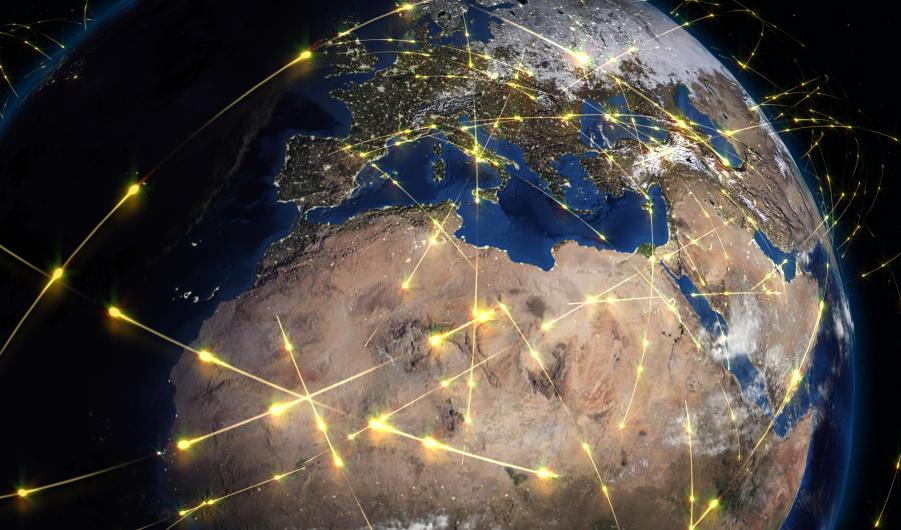 Connected world concept