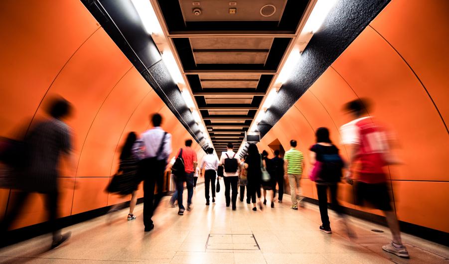 Hong Kong subway interchange