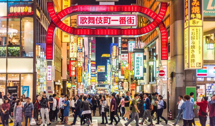 people walking in japan