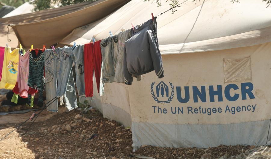UN refugee tent