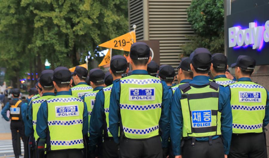 Korean Police officers