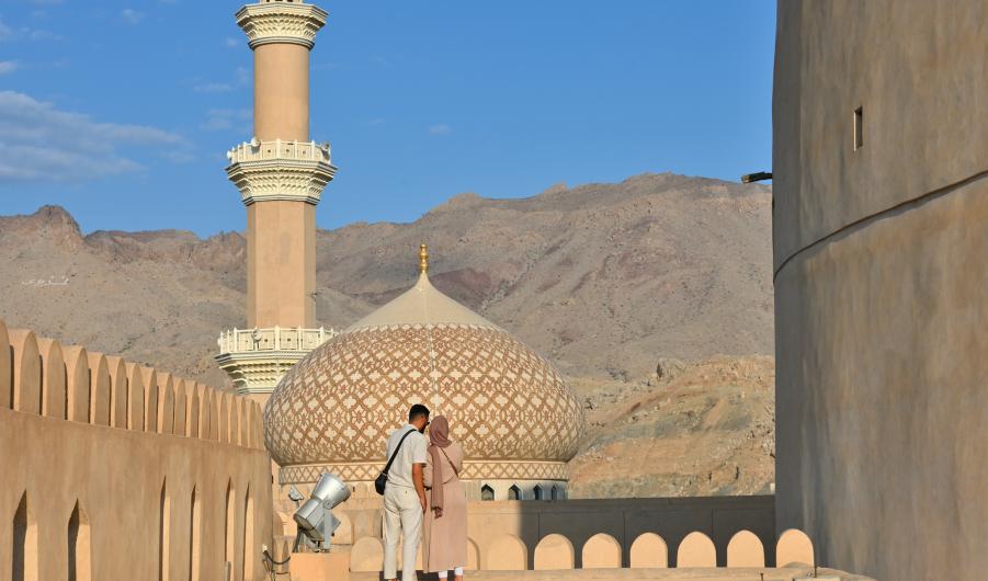 People walking in the old town of Nizwa, Sultanate of Oman