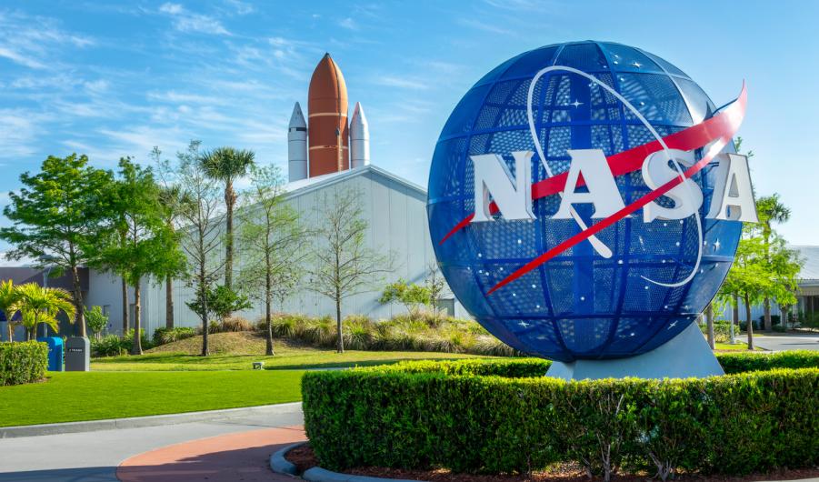 Nasa logo at the Kennedy Space Center Visitor Complex