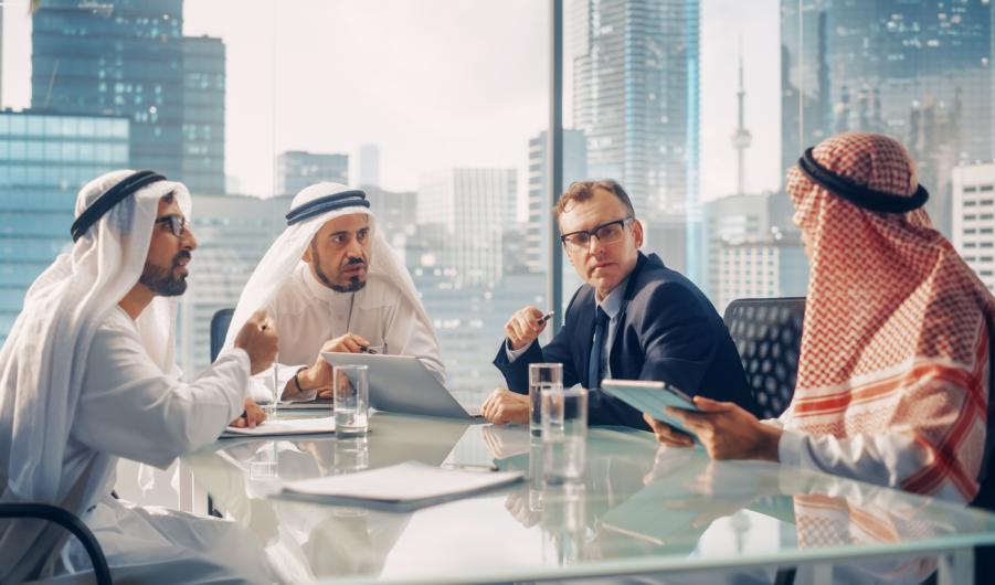 Team meeting in Saudi Arabia