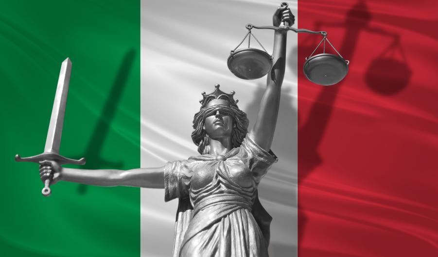 Themis with Flag of Italy