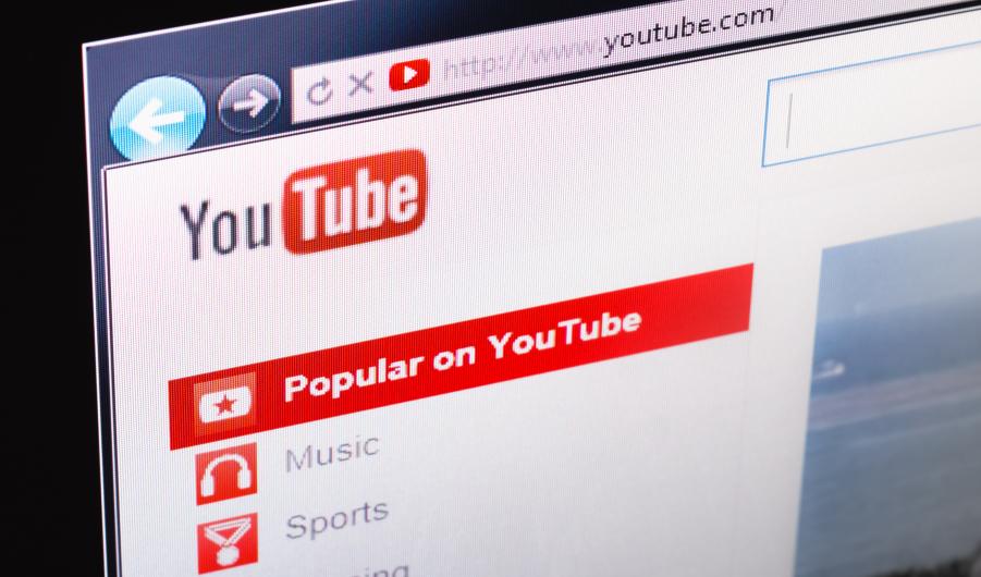 YouTube homepage 
