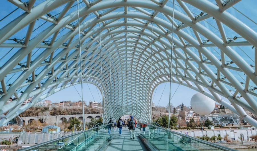 Bridge of Peace in Tbilisi, Georgia